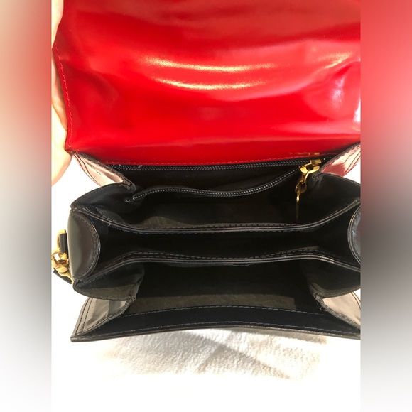 Rare Vintage Franco Moschino Era Bag Purse Red Black Heart Crossbody 80s 90s - Picture 14 of 16